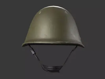 Vintage Military Steel Helmet - Game Ready Low-poly 3D model