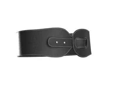 Black Leather Belt 3D model
