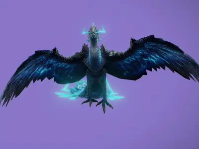 Phoenix Low-poly 3D model buy