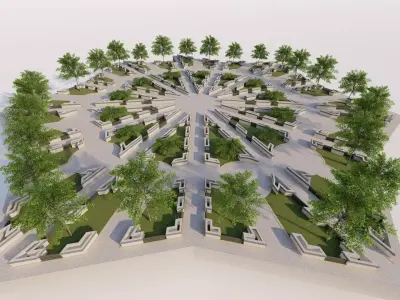 public park-Private Park Landscape 3D model purchase