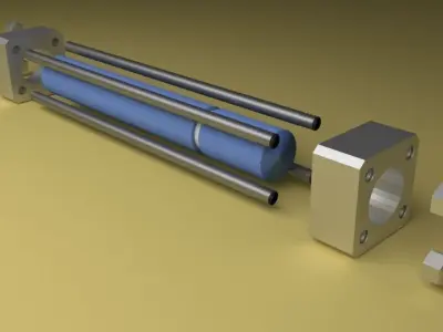Pipe with a Tube in the Center Free low-poly 3D model
