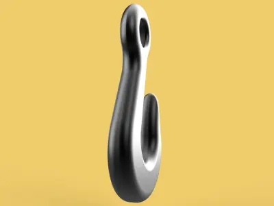 STANDARD EYE HOOK FORGED SINGLE LIFTING CRANE HOOKS HOIST TON 3D model