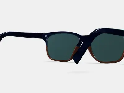 Barkley Low Bridge Fit Sunglasses in Antique Shale Fade 3D model buy