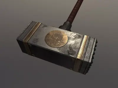 Viking maul Low-poly 3D model