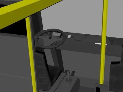 Minibus 19 seater with Wheelchair provision Low-poly 3D model