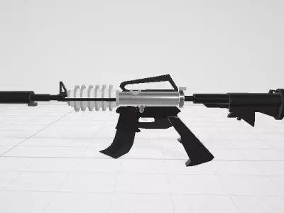 mafia gun Low-poly 3D model