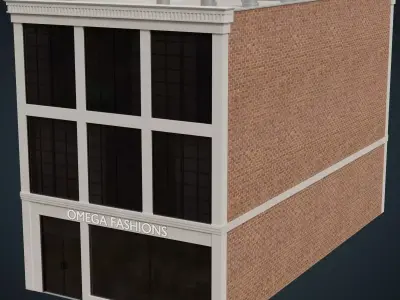 Building 19 Low-poly 3D model