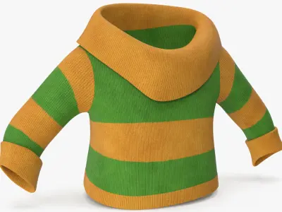 Cartoon Sweater Yellow 3D model