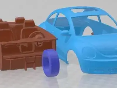 Volkswagen Beetle 2005 Printable Car  3D print model