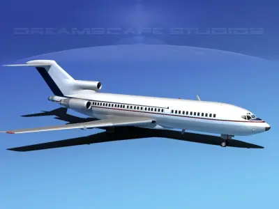 Boeing 727-100 Corporate Jet 7 3D model