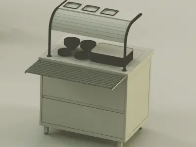 Bain Marie  Low-poly 3D model