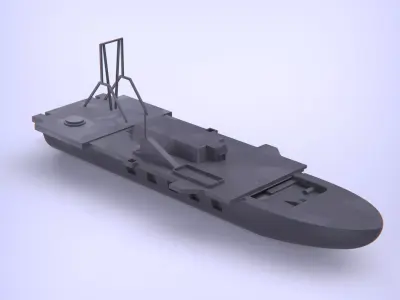 Rc model ship class monitor 3D model