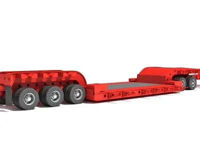 Lowboy Trailer 3D model
