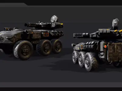 SF APC 6X6 - MX6 Low-poly 3D model