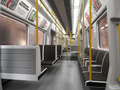 London Subway Train S8 Locomotive 3D model