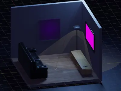 Living room Free low-poly 3D model order