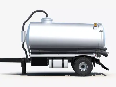 Septic Tank Trailer 3D model