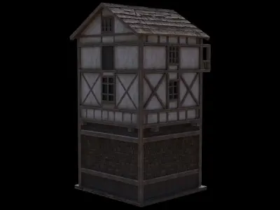 3D Medieval House Village 1 3D model