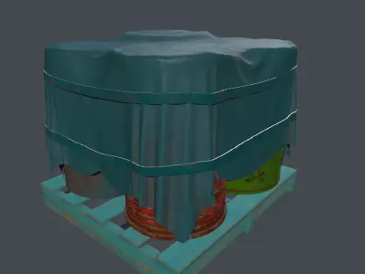 Military Material Low-poly 3D model 3