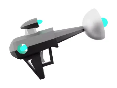 3d science fiction blaster icon 3D model purchase