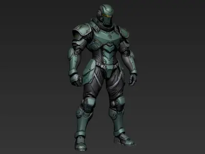 Sci-Fi Character Protector Concept 3D model