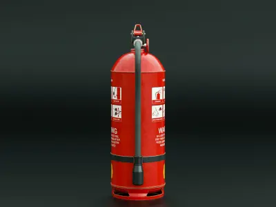 Fire extinguisher portable handheld Low-poly 3D model