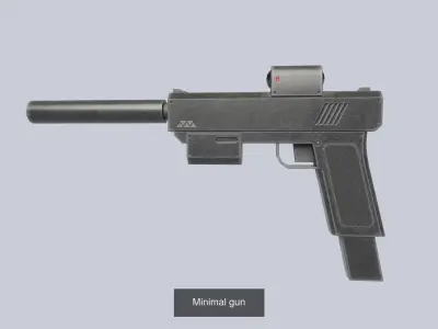 Minimal gun collection 3D Model Pack