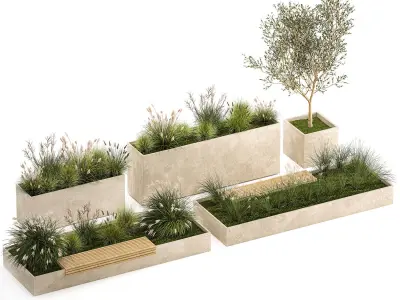 Bushes For Landscaping And Urban Environments 1141 3D model