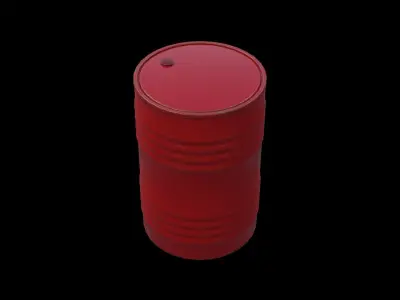 Oil Drum - Motul Low-poly 3D model