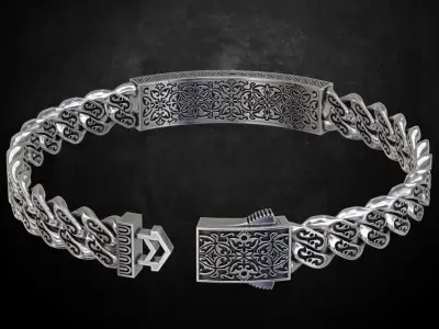 Bracelet with patterns antique bracelet 203 3D print model