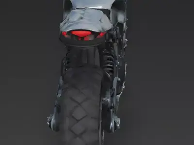 Realistic Heavy Armored Motorcycle 3D Model Low-poly 3D model