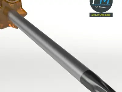 Cross section screwdriver 3D model