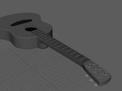 guitar acoustic Low-poly 3D model purchase