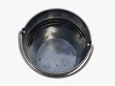 Bucket metal - transparent 3D model