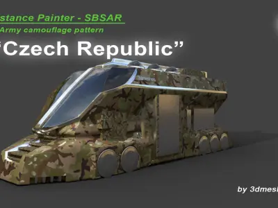 Czech Republic - Army Camouflage Pattern - SBSAR Material 3D model