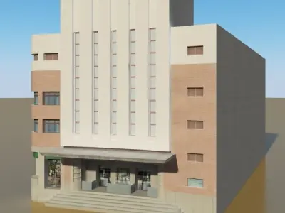 Photorealistic Low Poly Building 3D model get