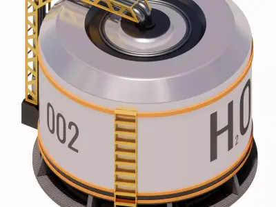 Sci fi Water Tank 002 3D model