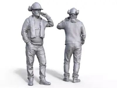 Figure Worker Modelship Schiffsmodell Boot Hafen 3D print model