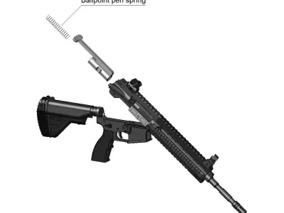 HK 416 ASSAULT RIFLE MINIATURE TOY AND DECOR 3D model