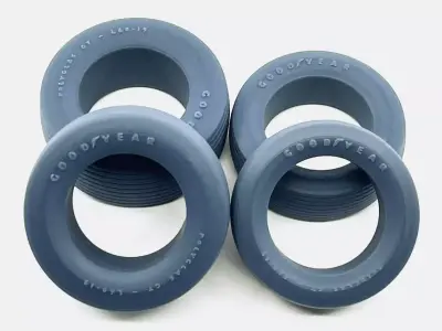 Goodyear Polyglas Tires - 4 Sizes 3D print model