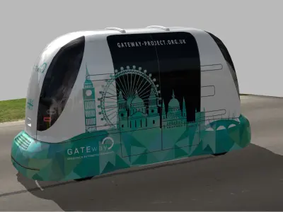 GATEway Project driverless bus Low-poly 3D model