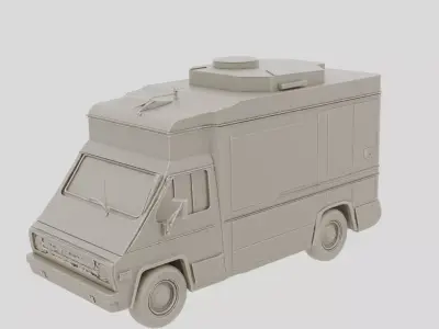 Secret Government Research Van for 3D print 3D model