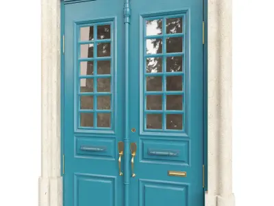 Entrance classic door 110 3D model