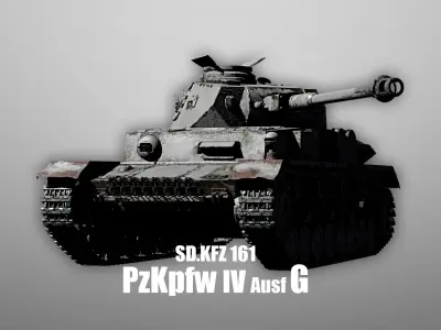 Panzer 4 - PzKpfw IV - Ausf G - Common Livery Low-poly 3D model