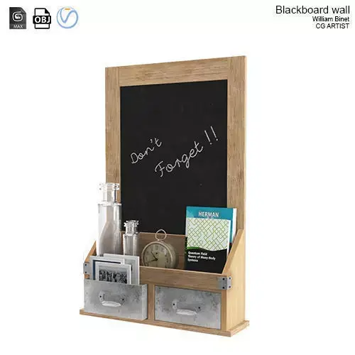 Black board Free 3D model purchase