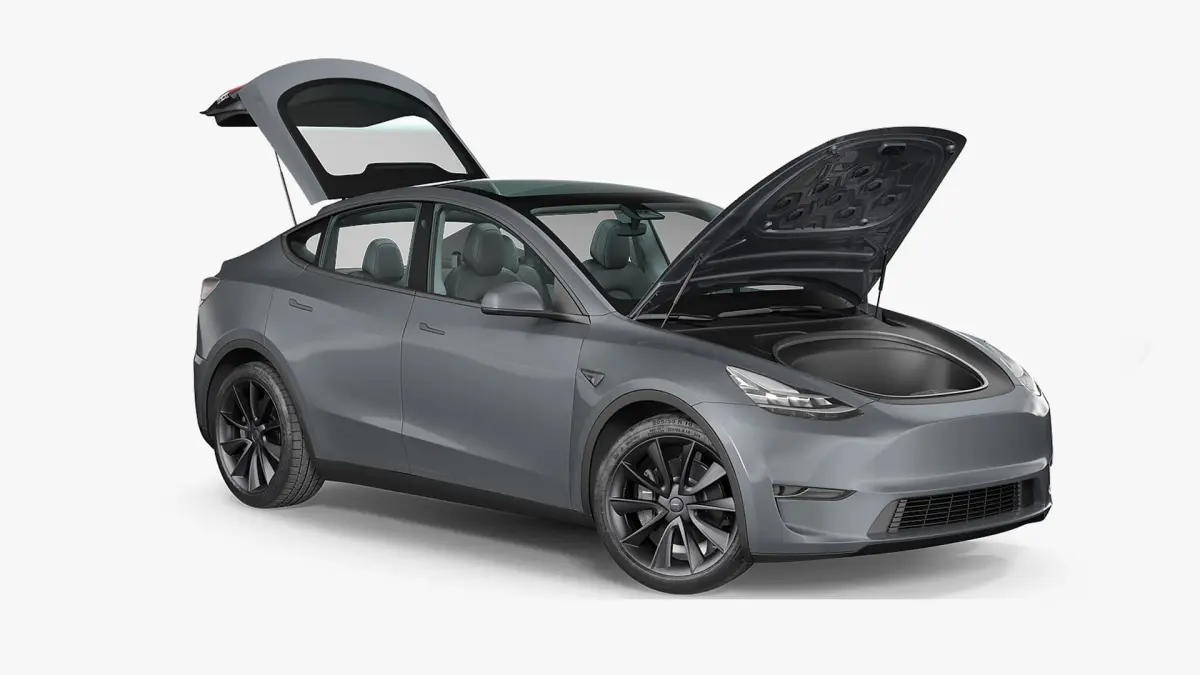 Tesla Model Y Silver Rigged for Maya 3D model