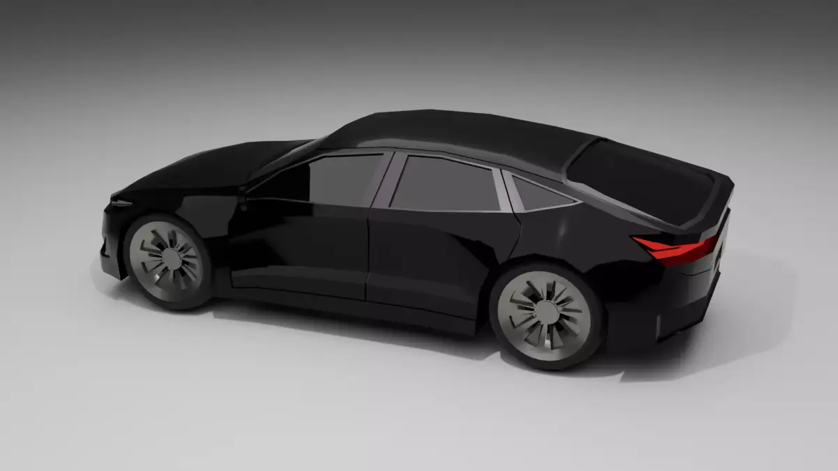 Low Poly Luxury Car Game Ready Vehicle FBX OBJ STL Low-poly 3D model