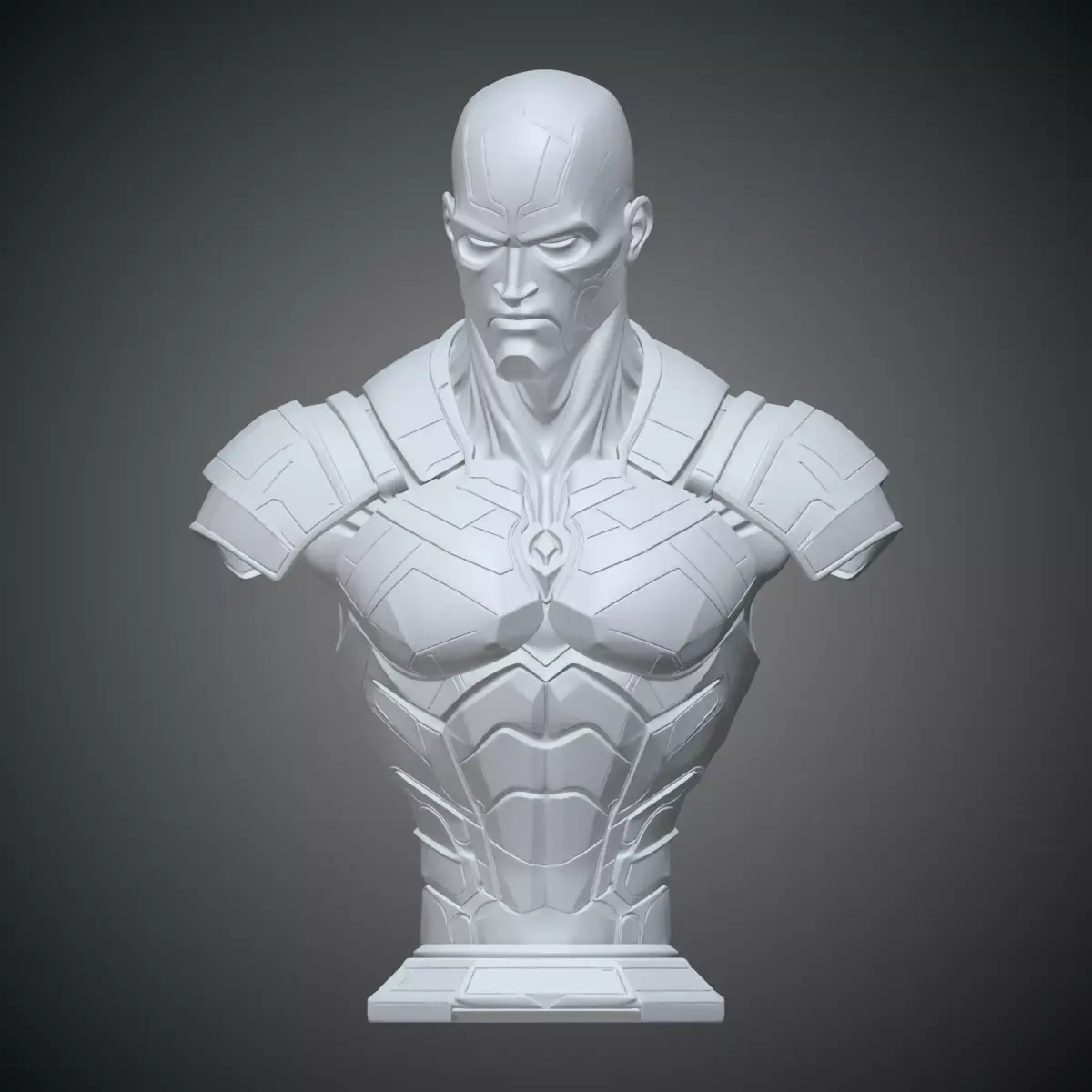 Cybernetic Warrior Bust Futuristic Cyborg Soldier PM-328 3D print model