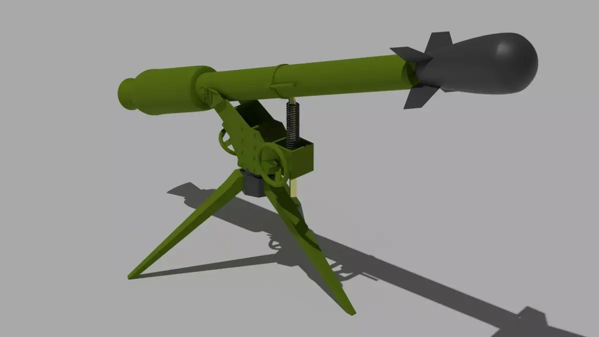 M28 Davey Crockett recoiless rifle 3D model