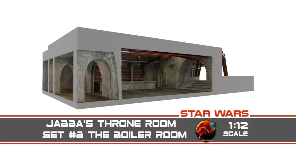 Jabbas Throne Room - Set 8 - Boiler Room 1-12 scale Blackseries  3D print model